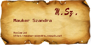 Mauker Szandra névjegykártya